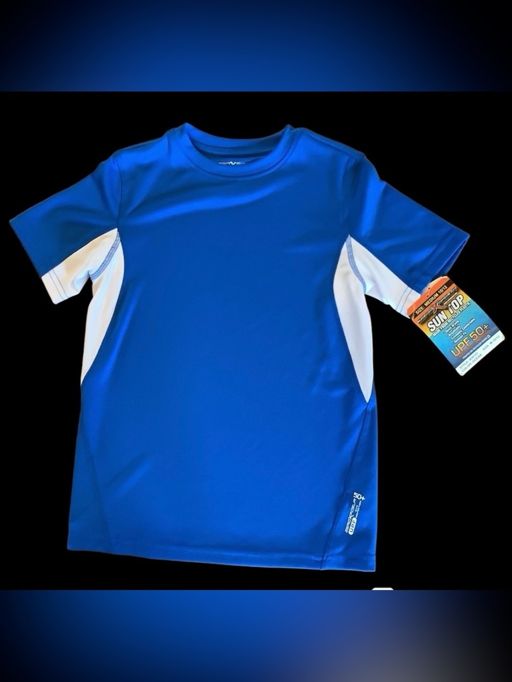 ZeroXposur Boys Royal Blue Swim Rashguard with White Panels NWT